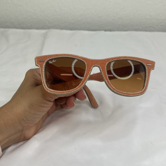 RayBan Original Wayfarer Denim Orange Sunglasses Handmade in Italy summer spring - Picture 2 of 10